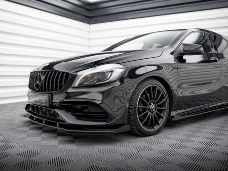 Maxton Design Front Flaps Mercedes-Benz A AMG-Line W176 Facelift - MEA176FAMGLINECNC-FSF1G - Image 3