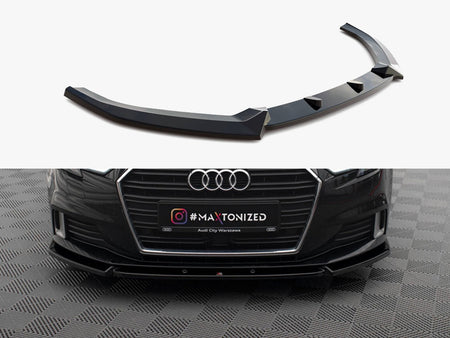 Maxton Design Front Splitter V.1 Audi A3 Sportback 8V Facelift - AU-A3-3F-SB-FD1G - Image 1