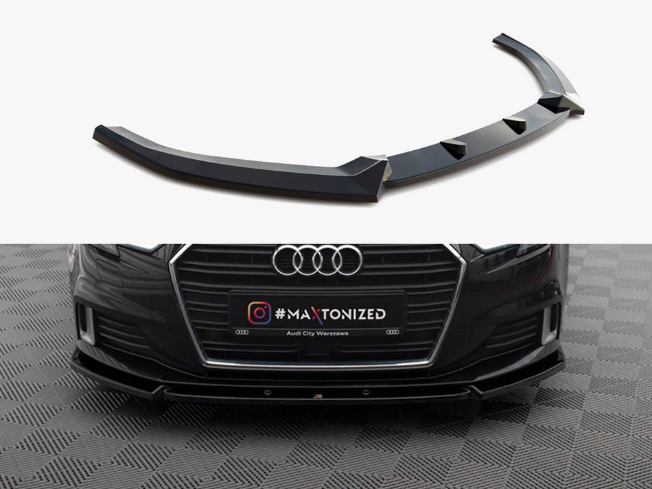 Maxton Design Front Splitter V.1 Audi A3 Sportback 8V Facelift - AU-A3-3F-SB-FD1G - Image 1