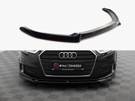 Maxton Design Front Splitter V.2 Audi A3 Sportback 8V Facelift - AU-A3-3F-SB-FD2G - Image 1