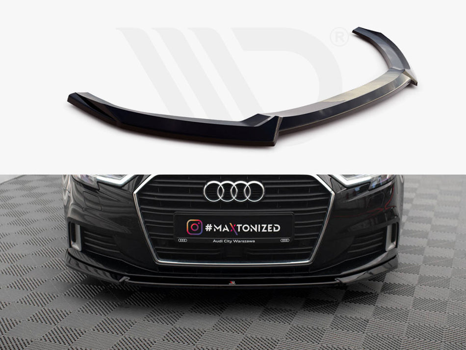 MAXTON DESIGN Front Splitter V.2 Audi A3 Sportback 8V Facelift