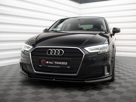 Maxton Design Front Splitter V.2 Audi A3 Sportback 8V Facelift - AU-A3-3F-SB-FD2G - Image 2