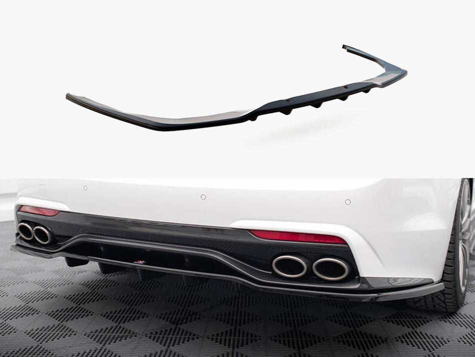 Maxton Design Central Rear Splitter (Vertical Bars) Kia Stinger Mk1 - KI-ST-1-GTLINE-RD1G+RD2G - Image 1