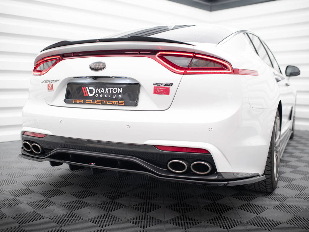 Maxton Design Central Rear Splitter (Vertical Bars) Kia Stinger Mk1 - KI-ST-1-GTLINE-RD1G+RD2G - Image 3