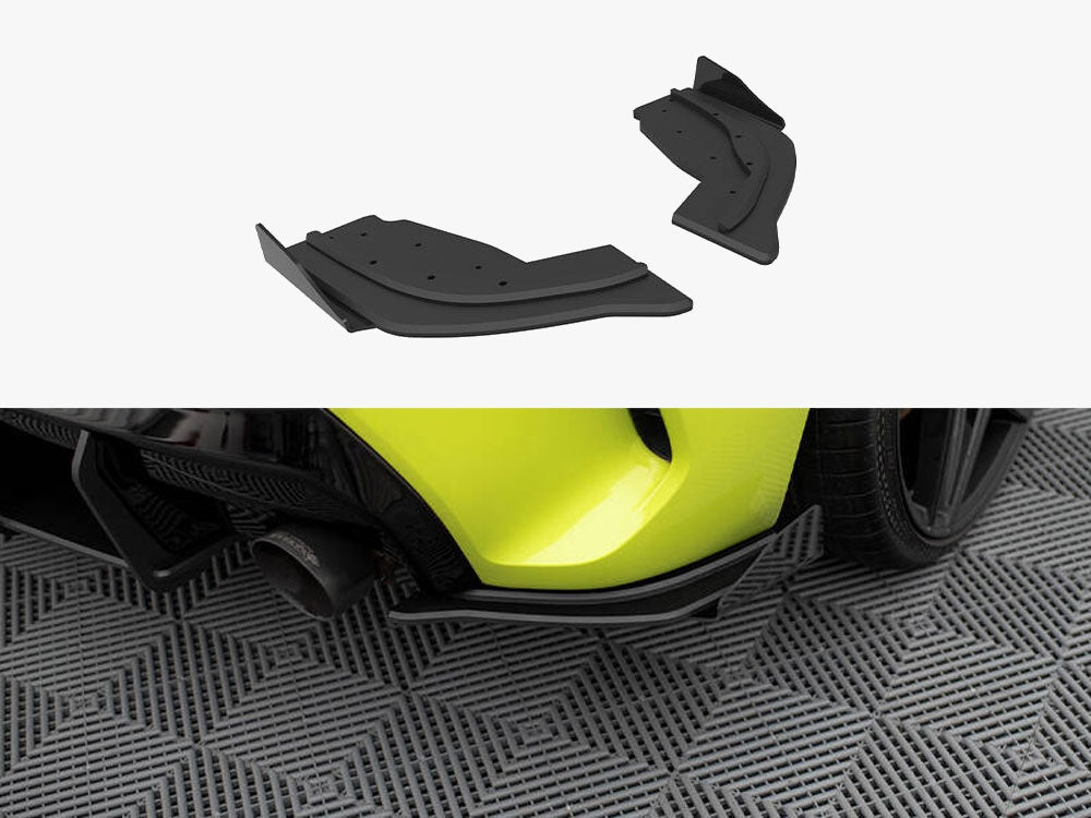 Maxton Design Street Pro Rear Side Splitters V.1 + Flaps V.1 BMW 1 F40 M-Pack / M135i - BM140MPACKCNC-RSD1B+RSF1G - Image 1