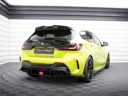 Maxton Design Street Pro Rear Side Splitters V.2 + Flaps V.2 BMW 1 F40 M-Pack / M135i - BM140MPACKCNC-RSD2B+RSF2G - Image 2