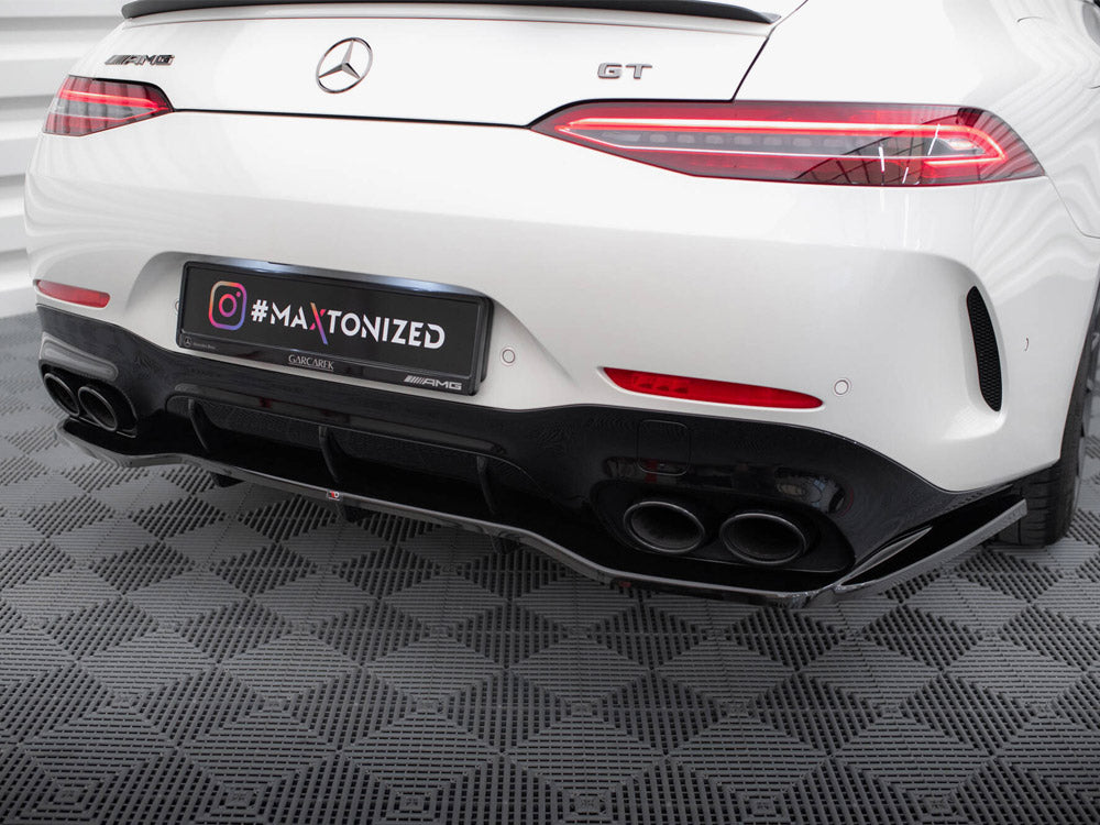 Maxton Design Rear Splitter (Vertical Bars) Mercedes-AMG GT 43 4 Door Coupe V8 Styling Package - ME-GT-4D-43-V8-RD1G+RD2G - Image 3