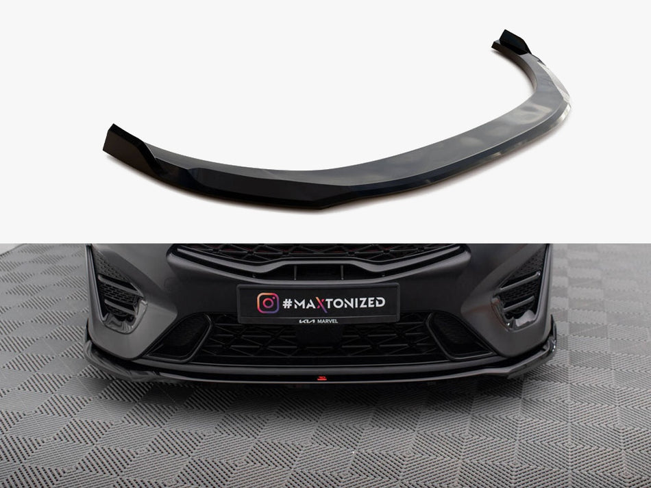 Maxton Design Front Splitter V.1 Kia Proceed GT Mk3 Facelift / Ceed GT / GT - Line Mk1 Facelift - KI-CE-3F-PRO-GT-FD1G - Image 1