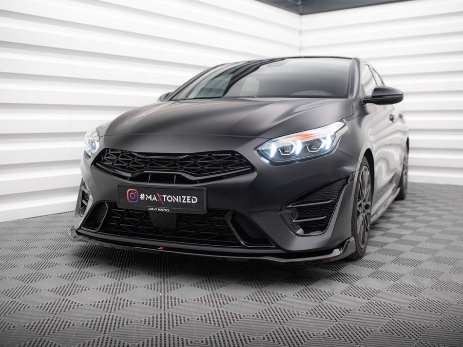 Maxton Design Front Splitter V.1 Kia Proceed GT Mk3 Facelift / Ceed GT / GT - Line Mk1 Facelift - KI-CE-3F-PRO-GT-FD1G - Image 2