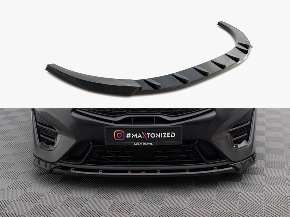 Maxton Design Front Splitter V.2 Kia Proceed GT Mk3 Facelift / Ceed GT / GT - Line Mk1 Facelift - KI-CE-3F-PRO-GT-FD2G - Image 1