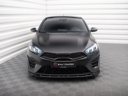 Maxton Design Front Splitter V.2 Kia Proceed GT Mk3 Facelift / Ceed GT / GT - Line Mk1 Facelift - KI-CE-3F-PRO-GT-FD2G - Image 3