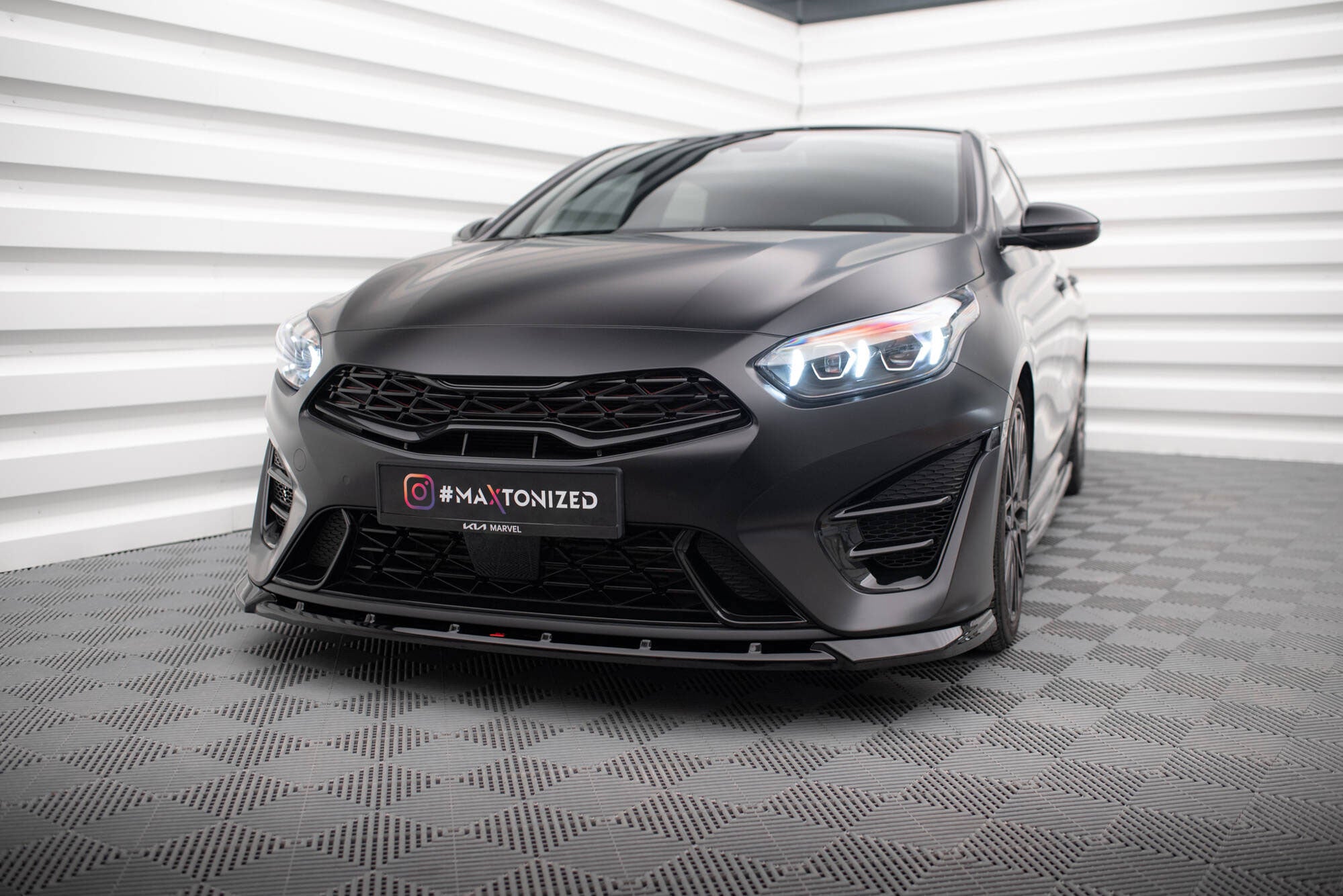Maxton Design Front Splitter V.2 Kia Proceed GT Mk3 Facelift / Ceed GT / GT - Line Mk1 Facelift - KI-CE-3F-PRO-GT-FD2G - Image 2