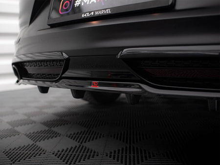 Maxton Design Central Rear Splitter (Vertical Bars) KIA ProCeed GT Mk1 Facelift - KI-CE-3F-PRO-GT-RD1G+RD2G - Image 4