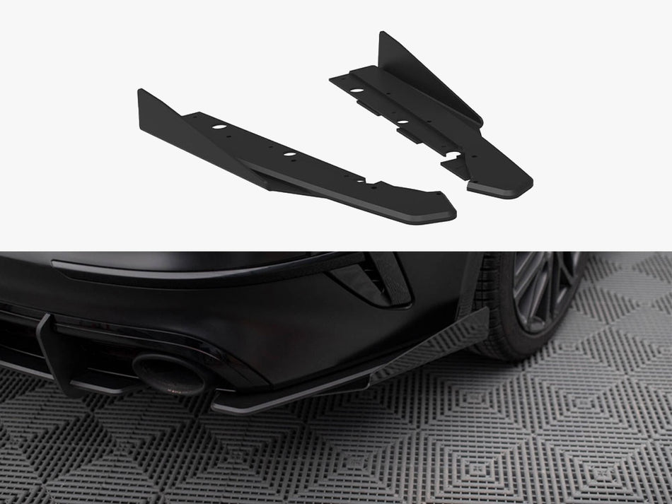 Maxton Design Street Pro Rear Side Splitters + Flaps KIA ProCeed GT Mk1 Facelift - KICE3FPROGTCNC-RSD1B+RSF1G - Image 1