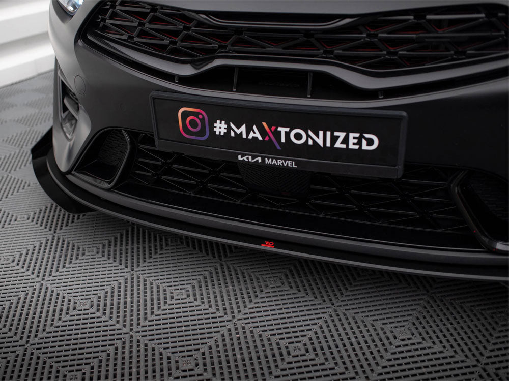 Maxton Design Street PRO Front Splitter + Flaps Kia Proceed GT Mk3 Facelift / Ceed GT / GT - Line Mk1 Facelift - KICE3FPROGTCNC-FD1B+FSF1G - Image 4