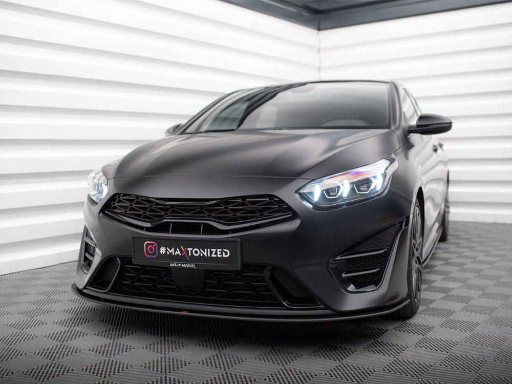 Maxton Design Street PRO Front Splitter Kia Proceed GT Mk3 Facelift / Ceed GT / GT - Line Mk1 Facelift - KICE3FPROGTCNC-FD1B - Image 2