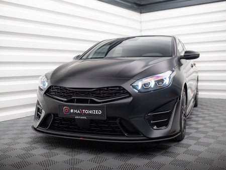 Maxton Design Street PRO Front Splitter Kia Proceed GT Mk3 Facelift / Ceed GT / GT - Line Mk1 Facelift - KICE3FPROGTCNC-FD1B - Image 2