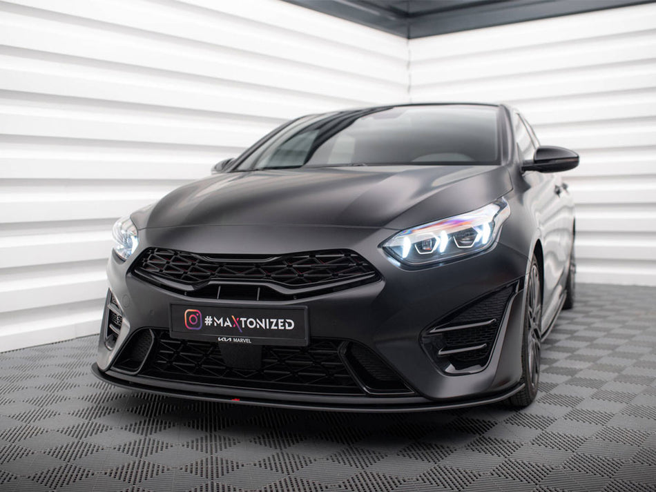 Maxton Design Street PRO Front Splitter Kia Proceed GT Mk3 Facelift / Ceed GT / GT - Line Mk1 Facelift - KICE3FPROGTCNC-FD1B - Image 2