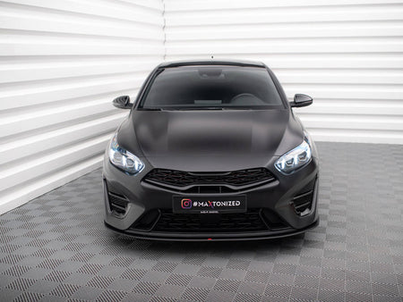 Maxton Design Street PRO Front Splitter Kia Proceed GT Mk3 Facelift / Ceed GT / GT - Line Mk1 Facelift - KICE3FPROGTCNC-FD1B - Image 3