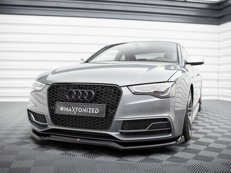Maxton Design Front Splitter V.4 Audi S5 / A5 S-Line Coupe / Sportback 8T Facelift - AU-S5-1F-FD2G - Image 2
