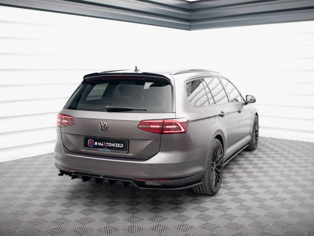 Maxton Design Rear Splitter (Vertical Bars) Volkswagen Passat R-Line B8 - VW-PA-B8-RLINE-RSD2G+RD1G - Image 2
