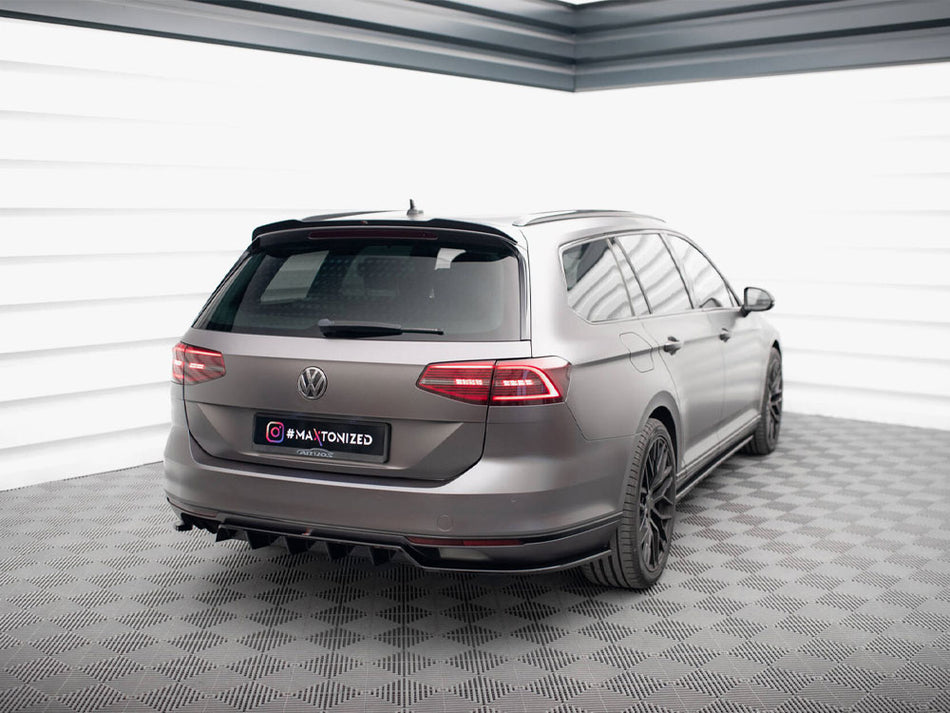 Maxton Design Rear Splitter (Vertical Bars) Volkswagen Passat R-Line B8 - VW-PA-B8-RLINE-RSD2G+RD1G - Image 2