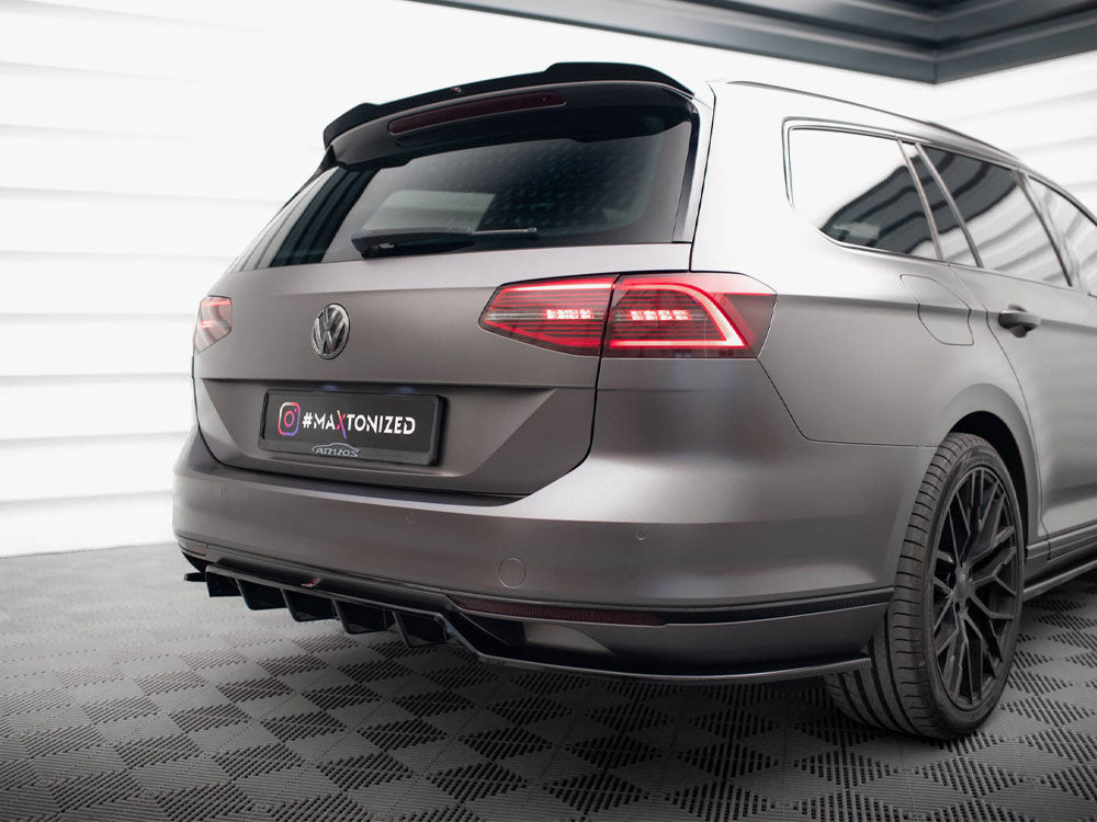 Maxton Design Rear Splitter (Vertical Bars) Volkswagen Passat R-Line B8 - VW-PA-B8-RLINE-RSD2G+RD1G - Image 4