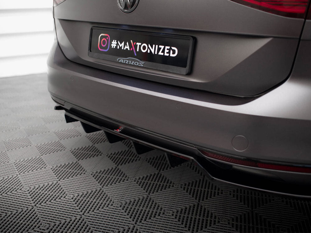 Maxton Design Rear Splitter (Vertical Bars) Volkswagen Passat R-Line B8 - VW-PA-B8-RLINE-RSD2G+RD1G - Image 5