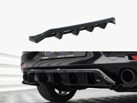 Maxton Design Central Rear Splitter (Vertical Bars) Mazda 3 Mk4 - MA-3-4-RD1G+RD2G - Image 1