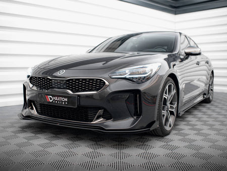 Maxton Design Street PRO Front Splitter + Flaps Kia Stinger GT / GT-Line / Standard Mk1 - KIST1GTLINECNC-FD1B+FSF1G - Image 2