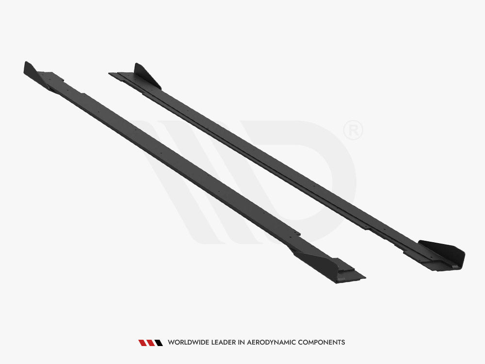 Maxton Design Street PRO Side Skirts Diffusers + Flaps Kia Stinger GT / GT-Line / Standard Mk1 - KIST1GTLINECNC-SD1B+SF1G - Image 6