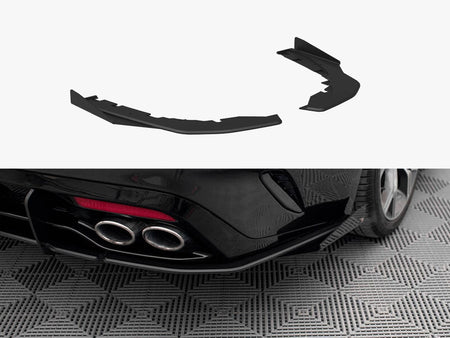 Maxton Design Street Pro Rear Side Splitters + Flaps Kia Stinger GT / GT-Line Mk1 - KIST1GTLINECNC-RSD1B+RSF1G - Image 1