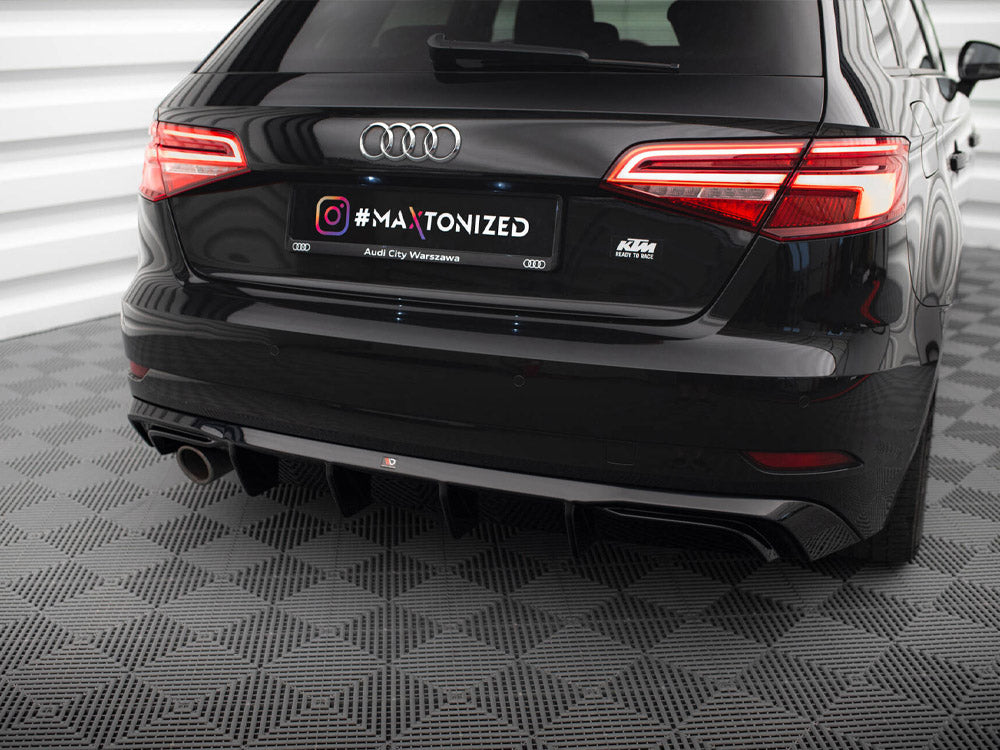 Rear Valance Audi A3 Sportback 8V Facelift (Version with one exhaust tip on single side)