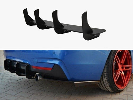 Maxton Design Rear Diffuser &amp; Rear Side Splitters BMW 4 Coupe / Gran Coupe / Cabrio M-Pack F32 / F36 / F33 - BM-4-F32-MPACK-CNC-RS1A - Image 1