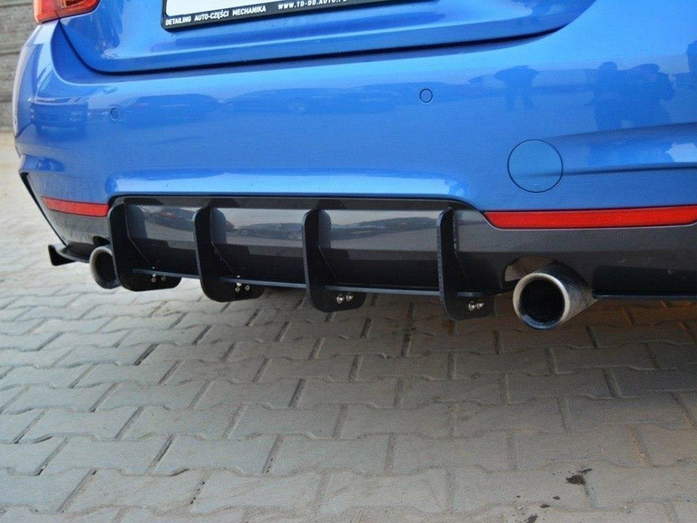 Maxton Design Rear Diffuser &amp; Rear Side Splitters BMW 4 Coupe / Gran Coupe / Cabrio M-Pack F32 / F36 / F33 - BM-4-F32-MPACK-CNC-RS1A - Image 4