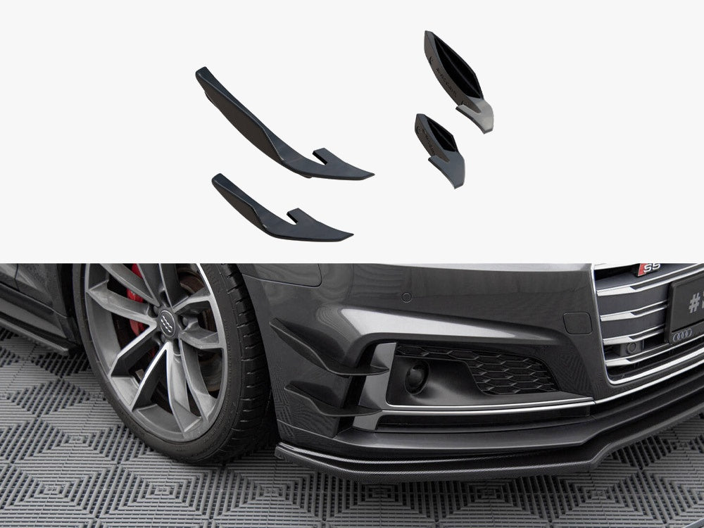 Maxton Design Front Bumper Wings (Canards) Audi S5 / A5 S-Line Coupe / Sportback F5 - AU-S5-2-CAN1 - Image 1