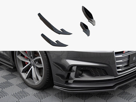 Maxton Design Front Bumper Wings (Canards) Audi S5 / A5 S-Line Coupe / Sportback F5 - AU-S5-2-CAN1 - Image 1