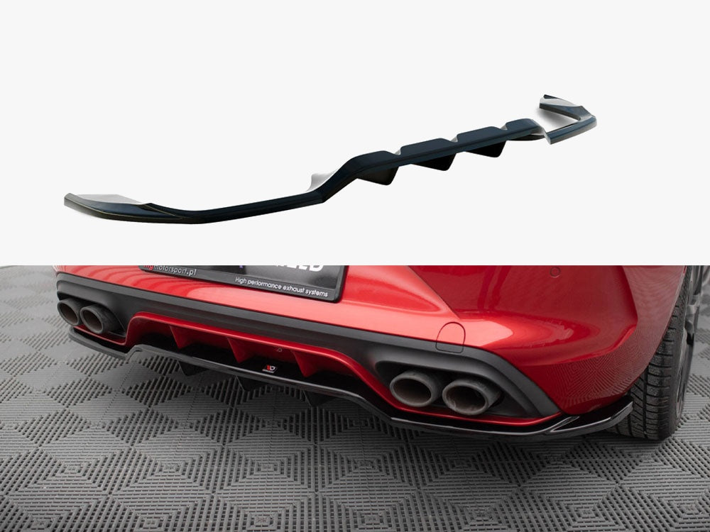 Maxton Design Central Rear Splitter (Vertical Bars) Cupra Leon Hatchback Mk1 - CU-LE-1-RD1G+RD2G - Image 1