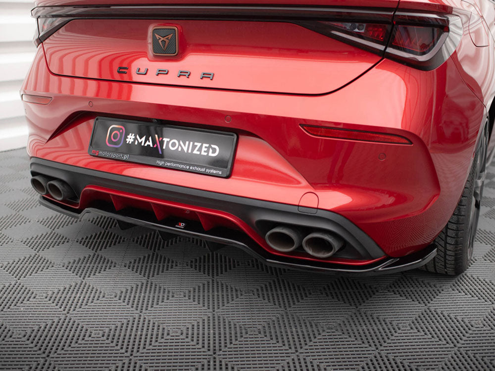 Maxton Design Central Rear Splitter (Vertical Bars) Cupra Leon Hatchback Mk1 - CU-LE-1-RD1G+RD2G - Image 3