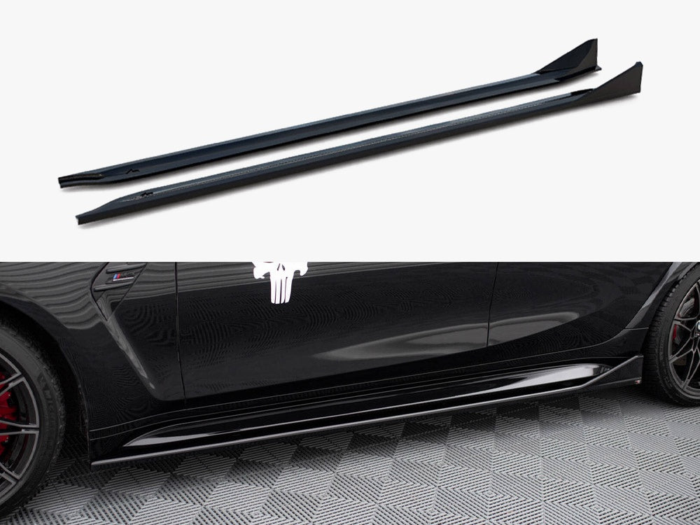 Maxton Design Side Skirts Diffusers V.3 CSL Look BMW M3 Sedan / Touring G80 / G81 - BM-3-G80-M-SD3G - Image 1