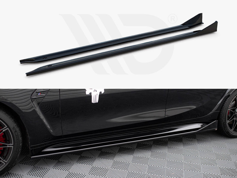 MAXTON DESIGN Side Skirts Diffusers V.3 CSL Look BMW M3 Sedan / Touring G80 / G81
