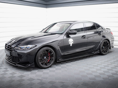 Maxton Design Side Skirts Diffusers V.3 CSL Look BMW M3 Sedan / Touring G80 / G81 - BM-3-G80-M-SD3G - Image 2