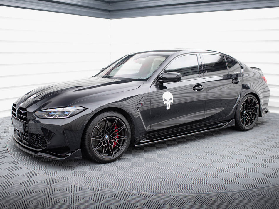 Maxton Design Side Skirts Diffusers V.3 CSL Look BMW M3 Sedan / Touring G80 / G81 - BM-3-G80-M-SD3G - Image 2