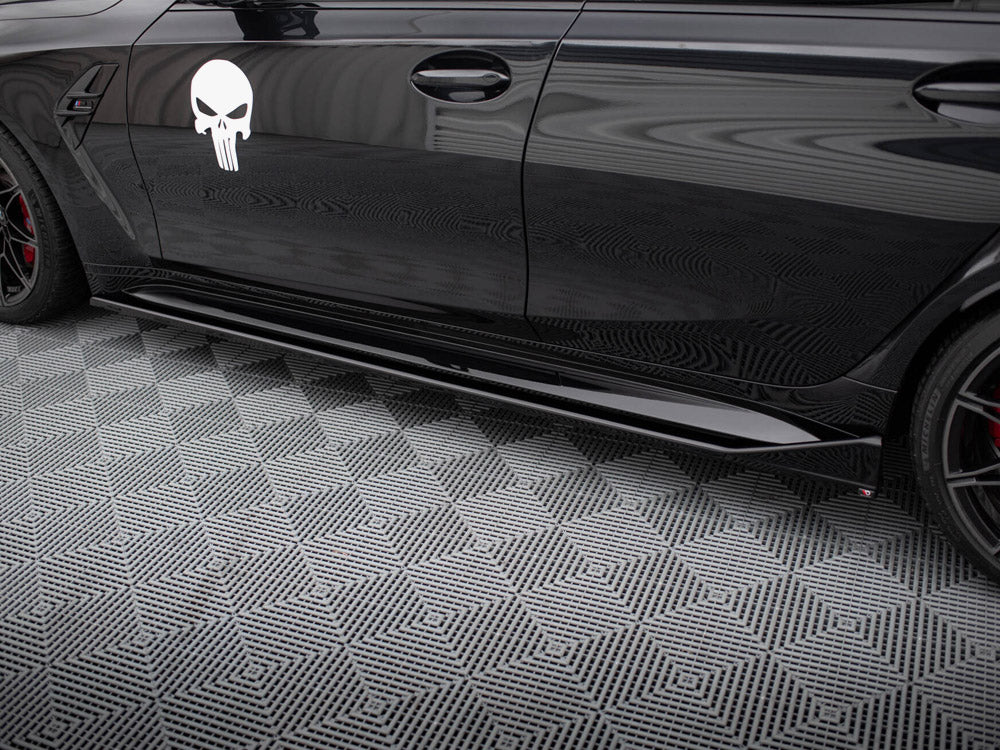 Maxton Design Side Skirts Diffusers V.3 CSL Look BMW M3 Sedan / Touring G80 / G81 - BM-3-G80-M-SD3G - Image 4