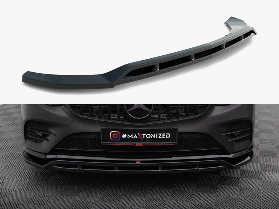 Maxton Design Front Splitter Mercedes-Benz GLC Coupe AMG-Line / 43 AMG C253 - ME-GLC-C253-AMGLINE-FD1G+FD1RG - Image 1