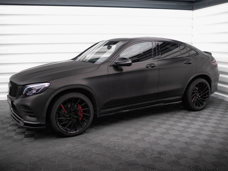 Maxton Design Side Skirts Diffusers V.2 Mercedes-Benz GLC Coupe AMG-Line C253 - ME-GLC-C253F-AMGLINE-SD2G - Image 2