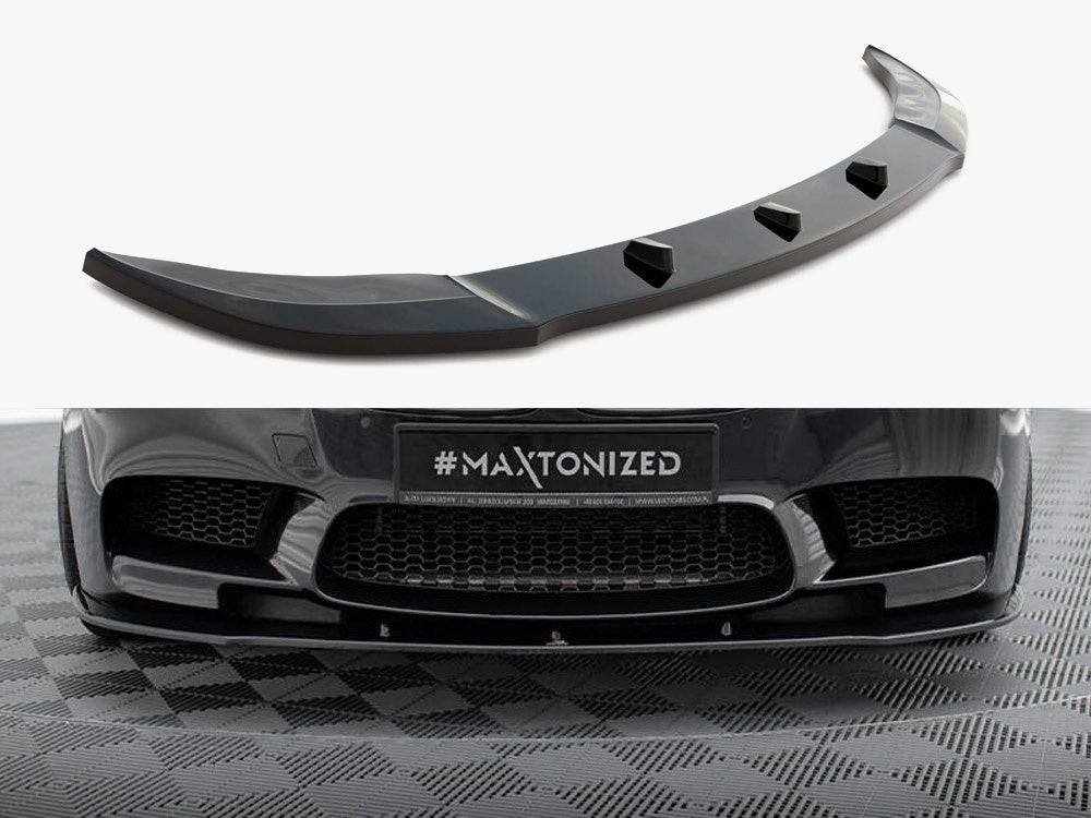 Maxton Design Front Splitter V.1 BMW M5 F10 / F11 - Carbon Look - BM-5-10-M-FD1C - Image 1