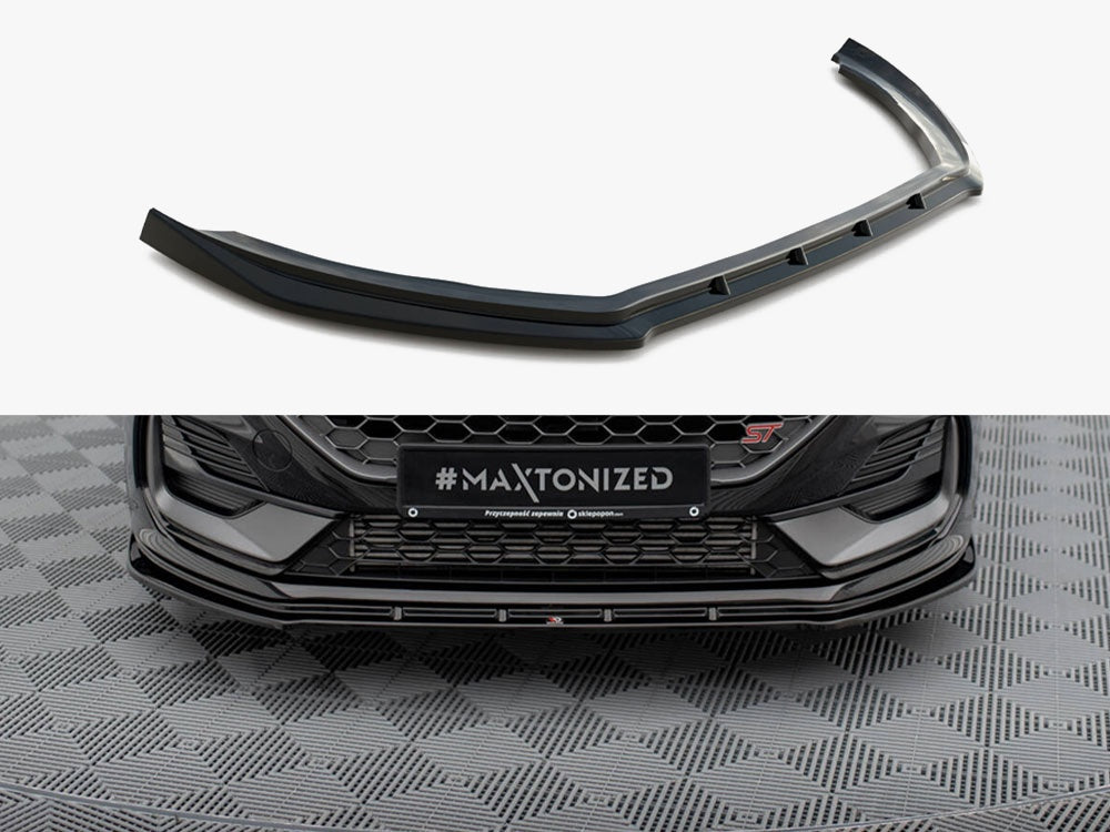 Maxton Design Front Splitter V.2 Ford Fiesta ST / ST-Line Mk8 Facelift - FO-FI-8F-ST-FD2G - Image 1