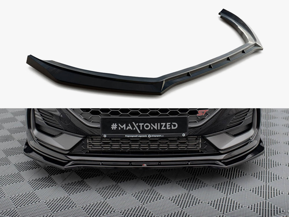 Maxton Design Front Splitter V.4 Ford Fiesta ST / ST-Line Mk8 Facelift - FO-FI-8F-ST-FD4G - Image 1