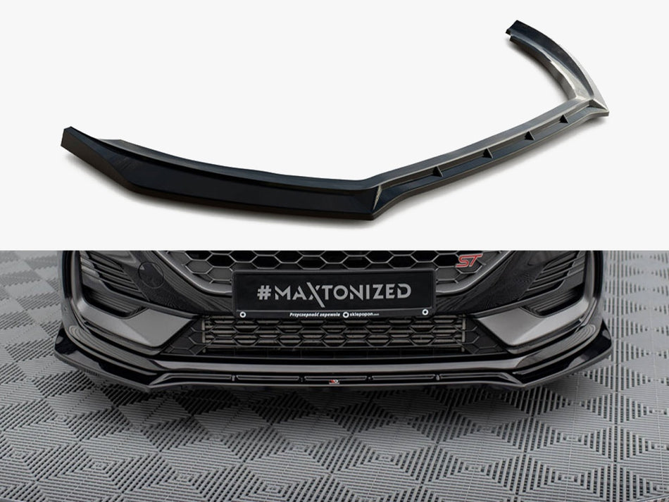 Maxton Design Front Splitter V.4 Ford Fiesta ST / ST-Line Mk8 Facelift - FO-FI-8F-ST-FD4G - Image 1